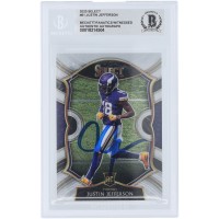Justin Jefferson Minnesota Vikings Autographed 2020 Panini Select Concourse #61 Beckett Fanatics Witnessed Authenticated Rookie Card