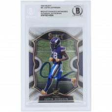 Justin Jefferson Minnesota Vikings Autographed 2020 Panini Select Concourse #61 Beckett Fanatics Witnessed Authenticated Rookie Card
