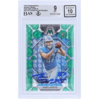 Sam LaPorta Detroit Lions Autographed 2023 Panini Mosaic Green #360 Beckett Fanatics Witnessed Authenticated 9/10 Rookie Card