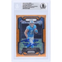 Sam LaPorta Detroit Lions Autographed 2023 Panini Prizm Orange Disco Prizm #332 Beckett Fanatics Witnessed Authenticated Rookie Card
