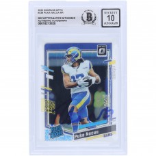 Puka Nacua Los Angeles Rams Autographed 2023 Panini Donruss Optic #238 Beckett Fanatics Witnessed Authenticated 10 Rookie Card Puka Nacua Los Angeles Rams Autographed 2023 Panini Donruss Optic #238 Beckett Fanatics Witnessed Authenticated 10 Rookie Card