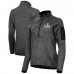Женская Antigua Heather Black Super Bowl LX Fortune Half-Zip Jacket