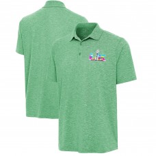 Antigua Heather Kelly Green Super Bowl LX Par 3 Polo Antigua Heather Kelly Green Super Bowl LX Par 3 Polo