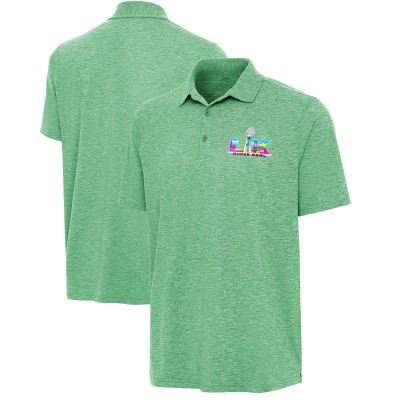 Antigua Heather Kelly Green Super Bowl LX Par 3 Polo