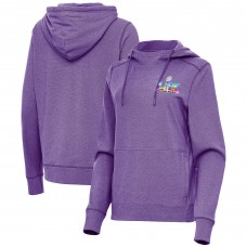 Женская Antigua Heather Purple Super Bowl LX Justice Pullover Hoodie Женская Antigua Heather Purple Super Bowl LX Justice Pullover Hoodie
