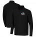 Antigua Black Super Bowl LX Intent Quarter-Zip Top