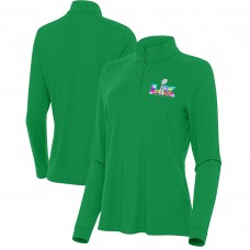 Женская Antigua Kelly Green Super Bowl LX Intent Quarter-Zip Top Женская Antigua Kelly Green Super Bowl LX Intent Quarter-Zip Top