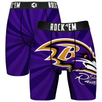 Baltimore Ravens Rock Em Socks Throwback Swirl Boxer Briefs