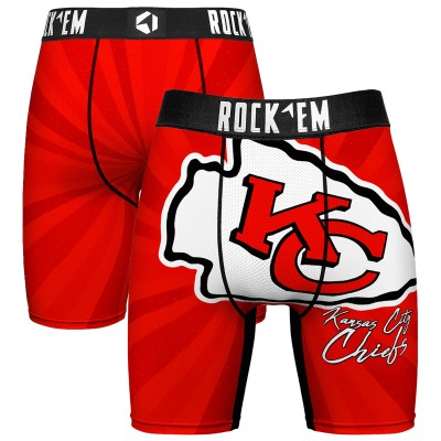 Kansas City Chiefs Rock Em Socks Throwback Swirl Boxer Briefs