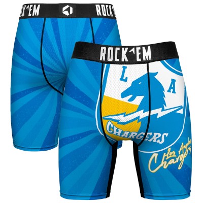Los Angeles Chargers Rock Em Socks Throwback Swirl Boxer Briefs