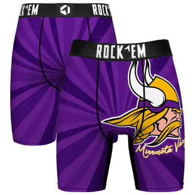 Minnesota Vikings Rock Em Socks Throwback Swirl Boxer Briefs