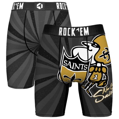 New Orleans Saints Rock Em Socks Throwback Swirl Boxer Briefs