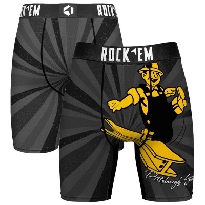 Pittsburgh Steelers Rock Em Socks Throwback Swirl Boxer Briefs