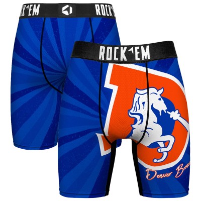 Denver Broncos Rock Em Socks Throwback Swirl Boxer Briefs