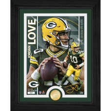 Green Bay Packers Jordan Love Highland Mint 13 x 16 Bronze Coin Photo Mint