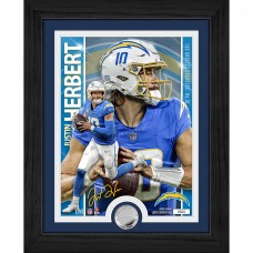 Los Angeles Chargers Justin Herbert Highland Mint 13 x 16 Silver Coin Photo Mint