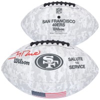Jerry Rice San Francisco 49ers Autographed Fanatics Authentic Wilson 2024 Salute To Service Football