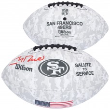 Jerry Rice San Francisco 49ers Autographed Fanatics Authentic Wilson 2024 Salute To Service Football