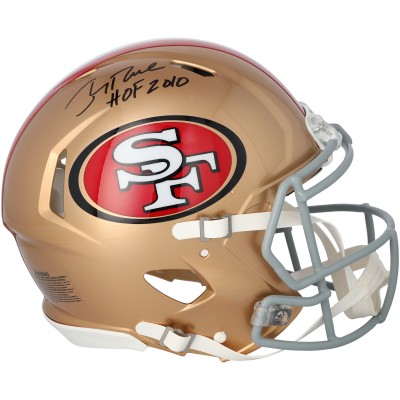 Jerry Rice San Francisco 49ers Autographed Fanatics Authentic Riddell Speed Authentic Helmet with HOF 2010 Inscription