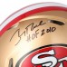 Jerry Rice San Francisco 49ers Autographed Fanatics Authentic Riddell Speed Authentic Helmet with HOF 2010 Inscription