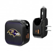 Baltimore Ravens Keyscaper 2-in-1 USB A/C Charger