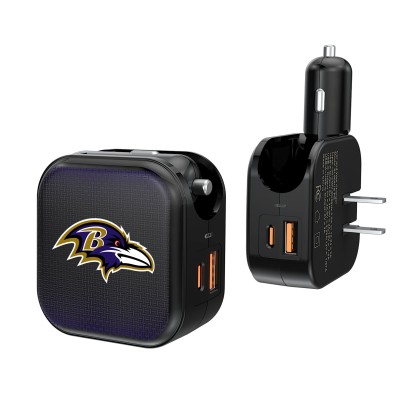 Baltimore Ravens Keyscaper 2-in-1 USB A/C Charger