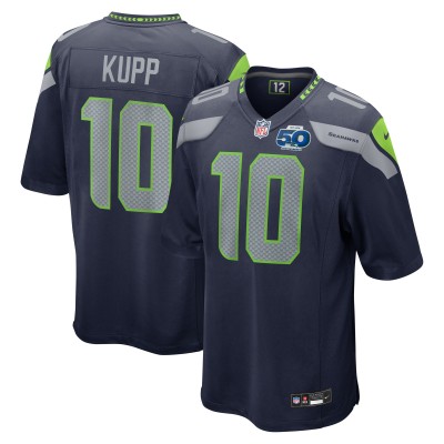 Seattle Seahawks Cooper Kupp Nike College Navy Team 50th Season Game Jersey