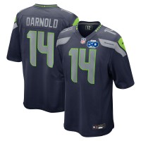 Seattle Seahawks Sam Darnold Nike College Navy Team 50th Season Game Jersey