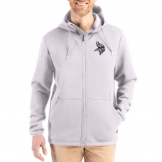 Minnesota Vikings Cutter & Buck Gray Roam Epic Comfort Recycled Full-Zip Hoodie Jacket