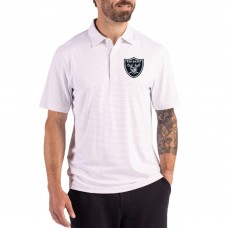 Las Vegas Raiders Cutter & Buck White Forge Epic Confidence Fine Line Stripe Stretch Recycled Polo Las Vegas Raiders Cutter & Buck White Forge Epic Confidence Fine Line Stripe Stretch Recycled Polo