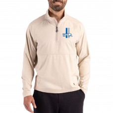 Кофта на короткой молнии Detroit Lions Cutter & Buck Light Brown Adapt Eco Knit Hybrid Recycled
