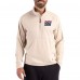 New York Giants Cutter & Buck Light Brown Adapt Eco Knit Hybrid Recycled Quarter-Zip Jacket