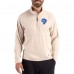 Los Angeles Rams Cutter & Buck Adapt Eco Knit Hybrid Recycled Quarter-Zip Jacket - Light Brown