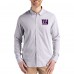 New York Giants Cutter & Buck Gray Skyline Epic Confidence Recycled Pinstripe Long Sleeve Dress Shirt