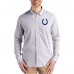 Indianapolis Colts Cutter & Buck Gray Skyline Epic Confidence Recycled Pinstripe Long Sleeve Dress Shirt