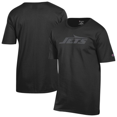 New York Jets Champion Black Tonal Logo T-Shirt