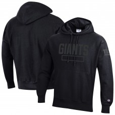 New York Giants Champion Black Tonal Reverse Weave Fleece Hoodie