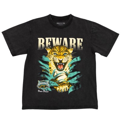 Unisex Jacksonville Jaguars Duvin Designs Co. Black Beware T-Shirt