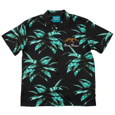 Unisex Jacksonville Jaguars Duvin Designs Co. Black Button-Up Cabana Shirt