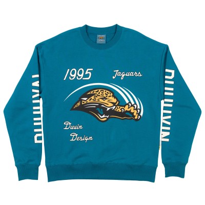 Unisex Jacksonville Jaguars Duvin Designs Co. Teal Fleece Sweatshirt