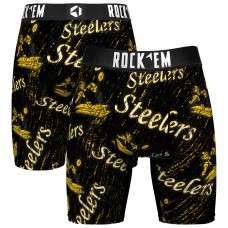 Unisex Pittsburgh Steelers Rock Em Socks Throwback Logo Allover Boxer Briefs Unisex Pittsburgh Steelers Rock Em Socks Throwback Logo Allover Boxer Briefs