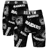 Unisex Las Vegas Raiders Rock Em Socks Throwback Logo Allover Boxer Briefs