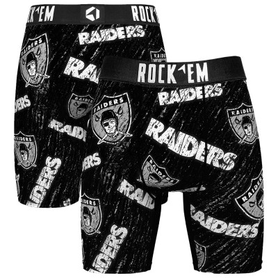 Unisex Las Vegas Raiders Rock Em Socks Throwback Logo Allover Boxer Briefs
