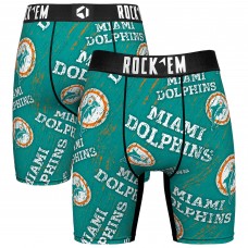 Unisex Miami Dolphins Rock Em Socks Throwback Logo Allover Boxer Briefs Unisex Miami Dolphins Rock Em Socks Throwback Logo Allover Boxer Briefs