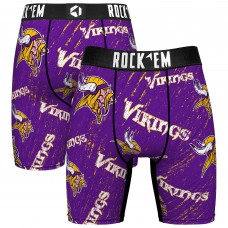 Unisex Minnesota Vikings Rock Em Socks Throwback Logo Allover Boxer Briefs