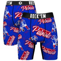 Unisex New England Patriots Rock Em Socks Throwback Logo Allover Boxer Briefs