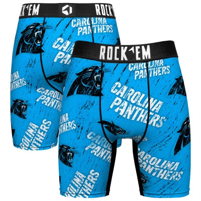 Unisex Carolina Panthers Rock Em Socks Throwback Logo Allover Boxer Briefs