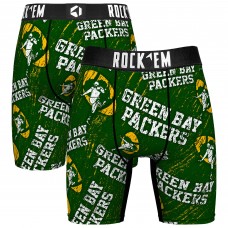 Unisex Green Bay Packers Rock Em Socks Throwback Logo Allover Boxer Briefs Unisex Green Bay Packers Rock Em Socks Throwback Logo Allover Boxer Briefs