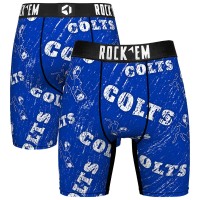 Unisex Indianapolis Colts Rock Em Socks Throwback Logo Allover Boxer Briefs
