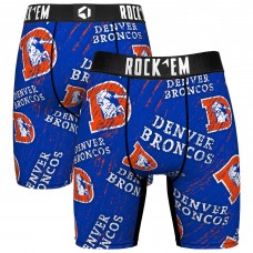 Unisex Denver Broncos Rock Em Socks Throwback Logo Allover Boxer Briefs
